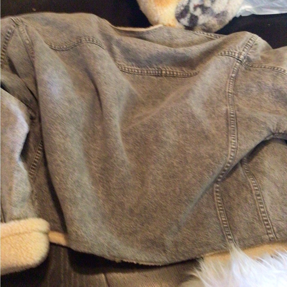 NEW! Overlover grey denim Sherpa jacket - Picture 9 of 9